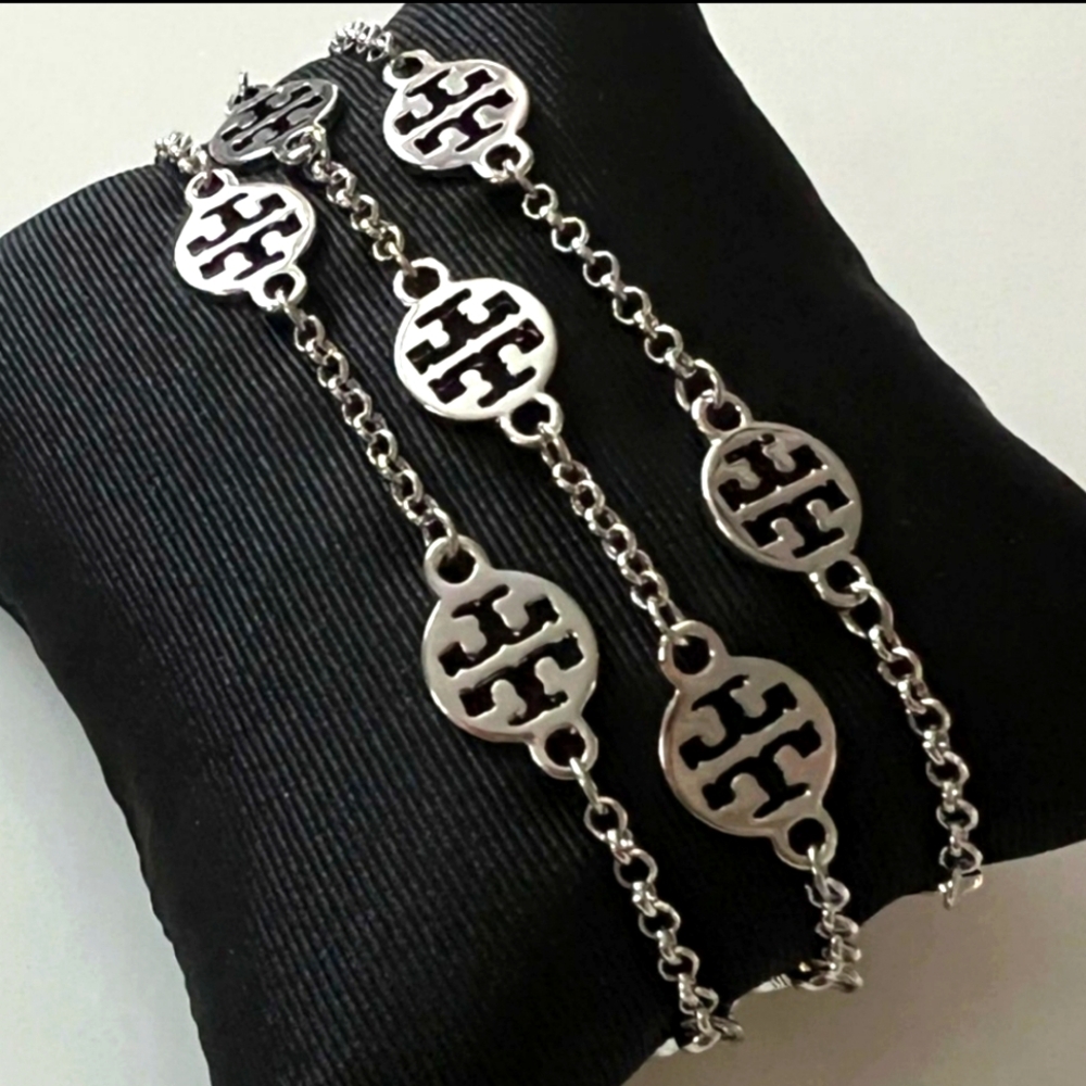 Tory Burch Silver Triple Strand Bracelet